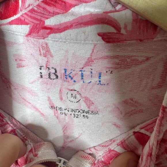 Ibkul Shirt Women Medium Pink Long Sleeve Zip Mock Neck UPF 50 Golf Performance - Picture 2 of 7